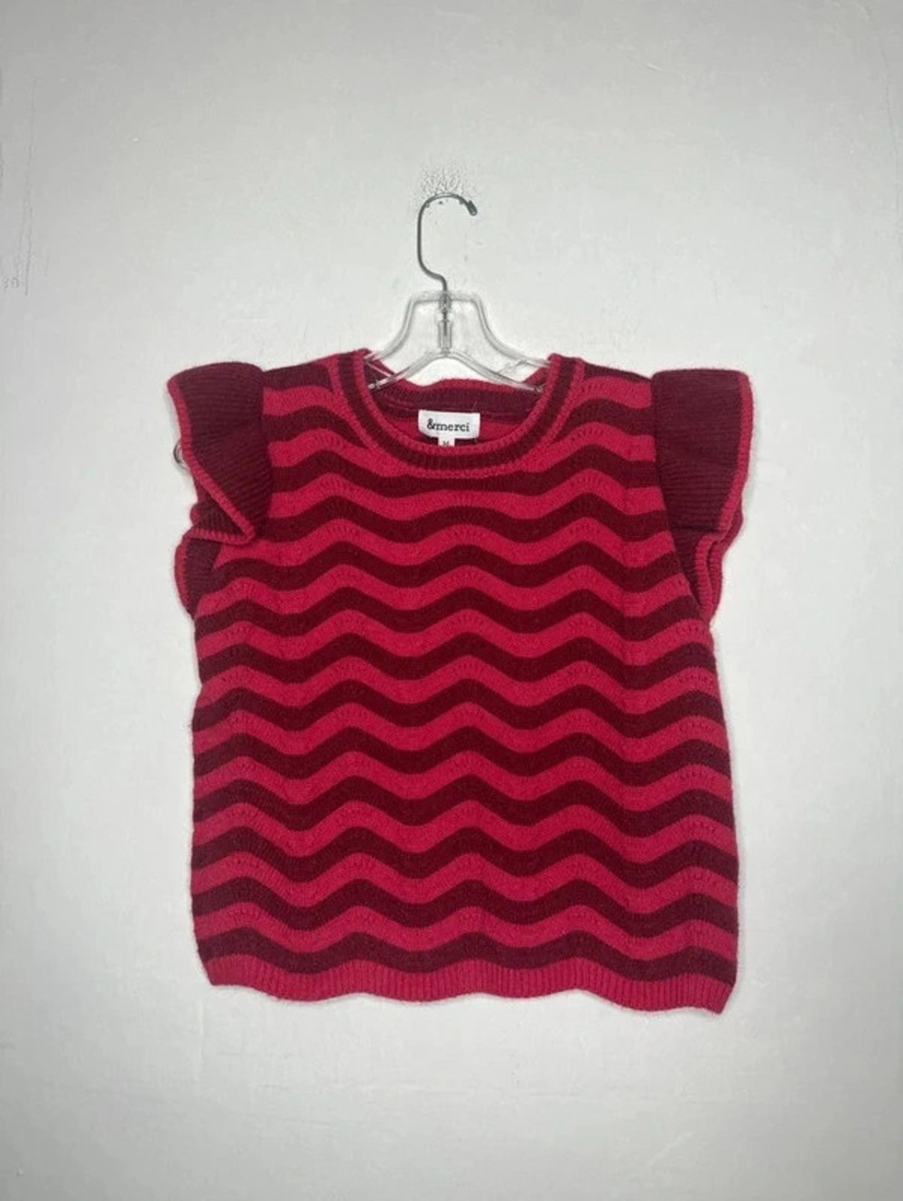 &Merci Pink & Red Knit Tank